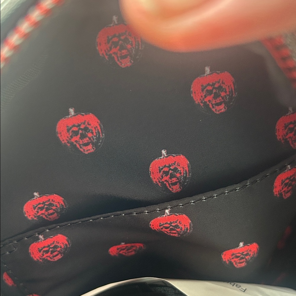 Loungefly Black and Orange Skull Backpack - Picture 3 of 3